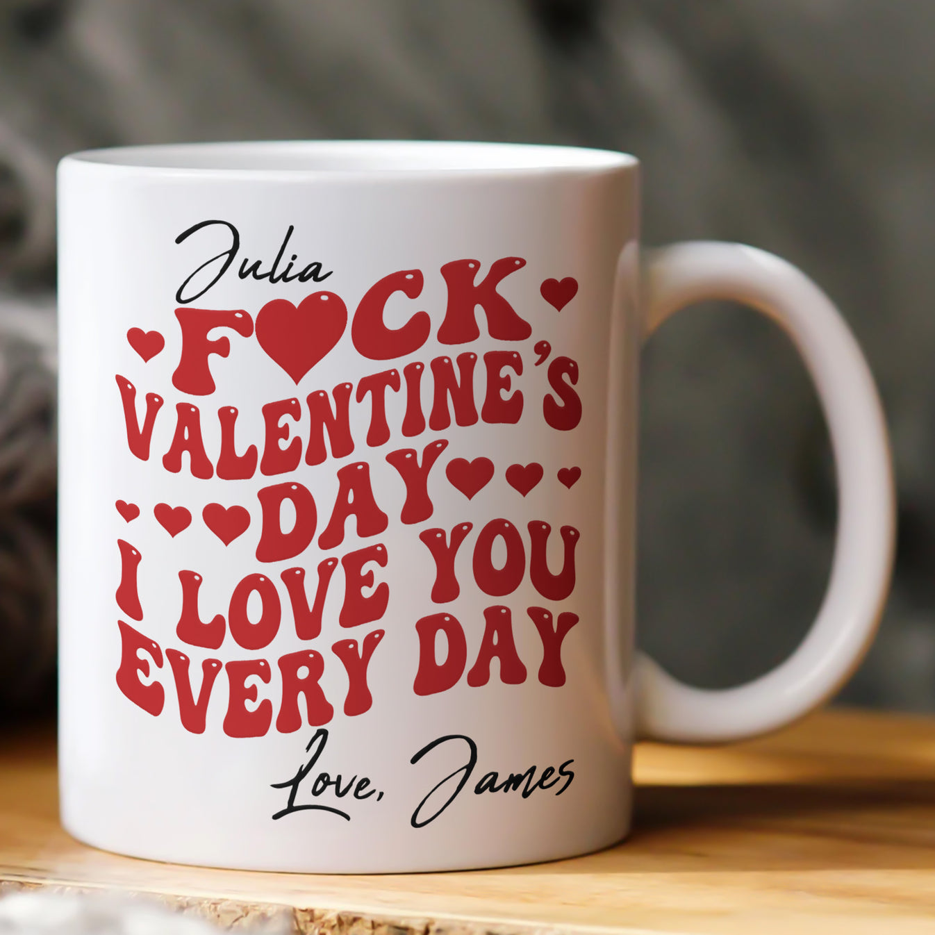 F*ck Valentine's Day I Love You Every Day - Trendy Retro Style - Fun ...
