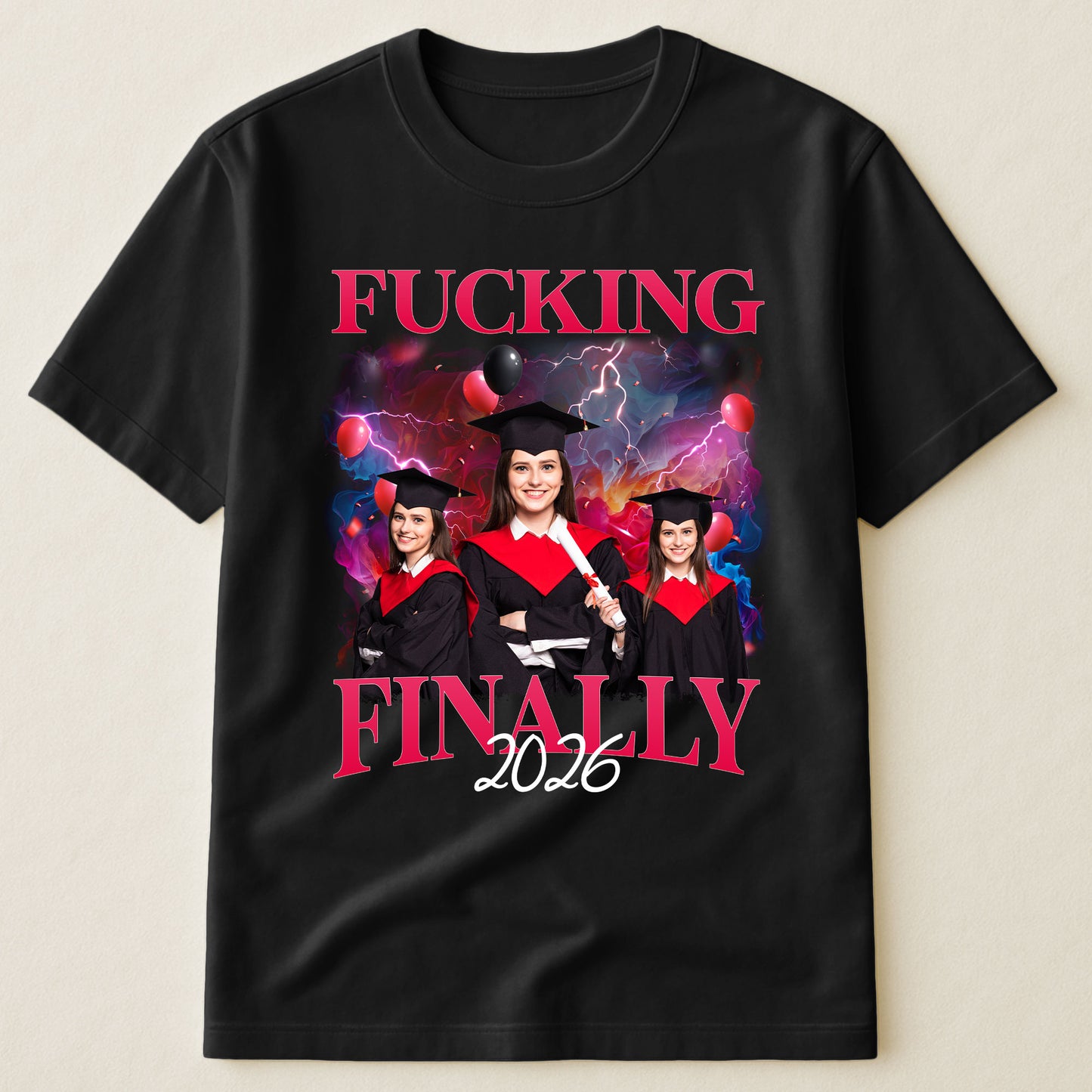 F*cking Finally Graduation - Personalized Photo Shirt