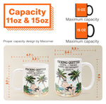 F*cking Quitter Oops I Mean Happy Retirement Beach Scene - Personalized Mug