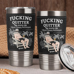F*cking Quitter Oops I Mean Happy Retirement - Personalized 20oz Leather Wrapped Tumbler