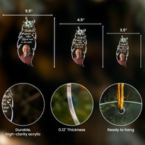 Feathers Appear When Loved Ones Are Near - Personalized Acrylic Photo Ornament