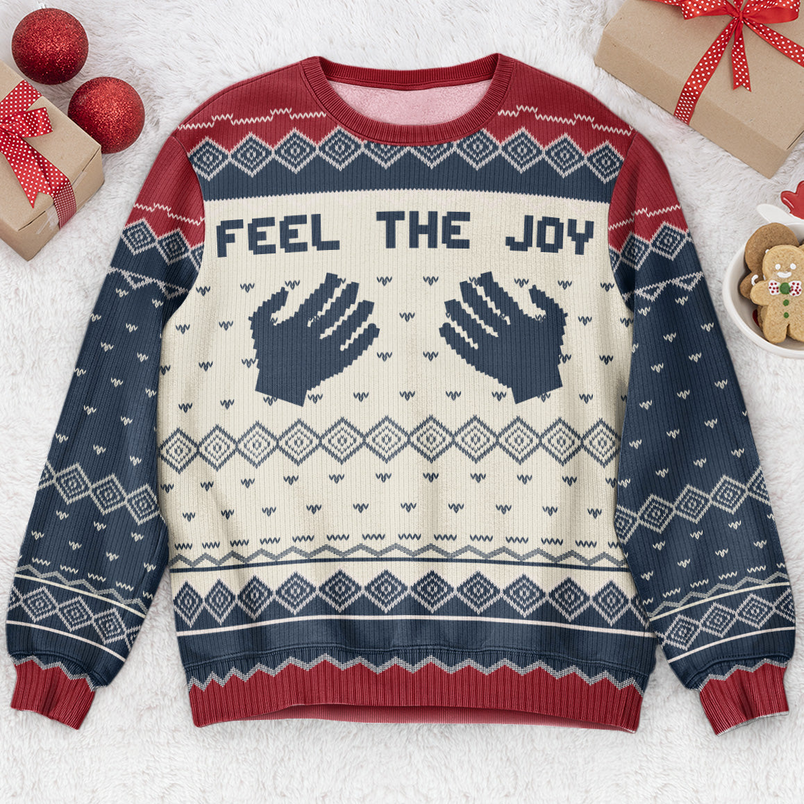 Feel The Joy - Personalized Ugly Sweater
