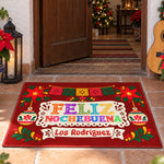 Feliz Navidad Custom Navidad Fiestas Doormat - Personalized Doormat