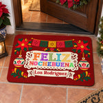 Feliz Navidad Custom Navidad Fiestas Doormat - Personalized Doormat