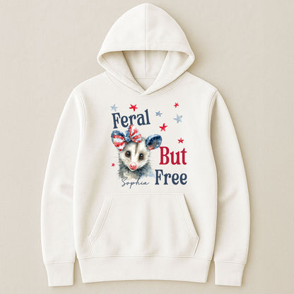 Feral But Free July 4th Funny Party - Personalized Shirt
