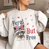 Feral But Free July 4th Racoon - Personalized Shirt
