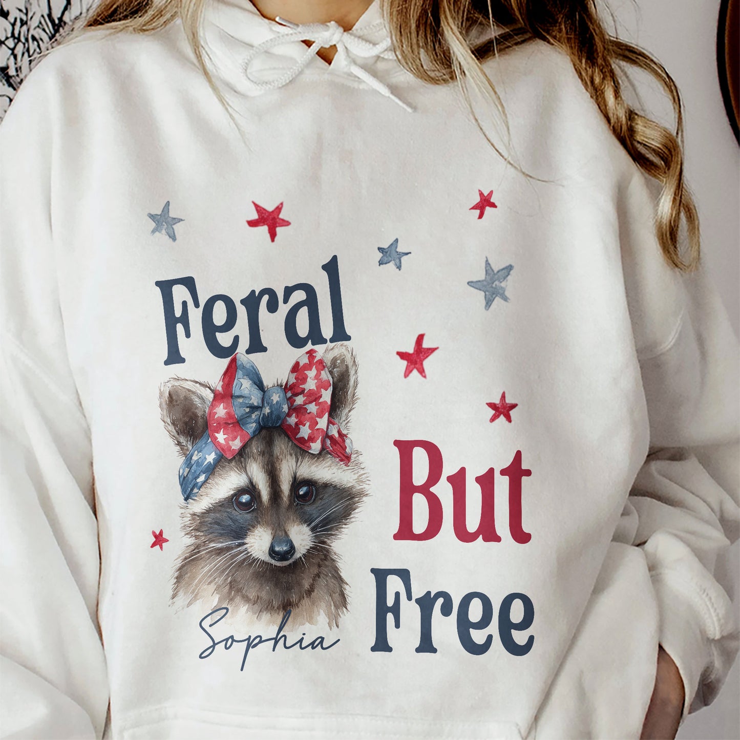 Feral But Free July 4th Racoon - Personalized Shirt