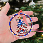 Festive Christmas Tree Usa 250Th Anniversary - Glass Ornament