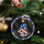 Festive Christmas Tree Usa 250Th Anniversary - Glass Ornament