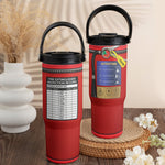 Firefighter Custom Gift Fire Extinguisher - Personalized 30oz Tumbler With Handle