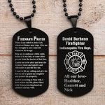 Fireman's Prayer - Personalized Dog Tag Necklace