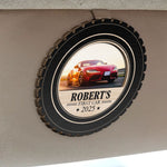 First Car Gift For Men Women New Driver - Personalized Wooden Photo Car Visor Clip
