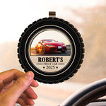First Car Gift For Men Women New Driver - Personalized Wooden Photo Car Visor Clip