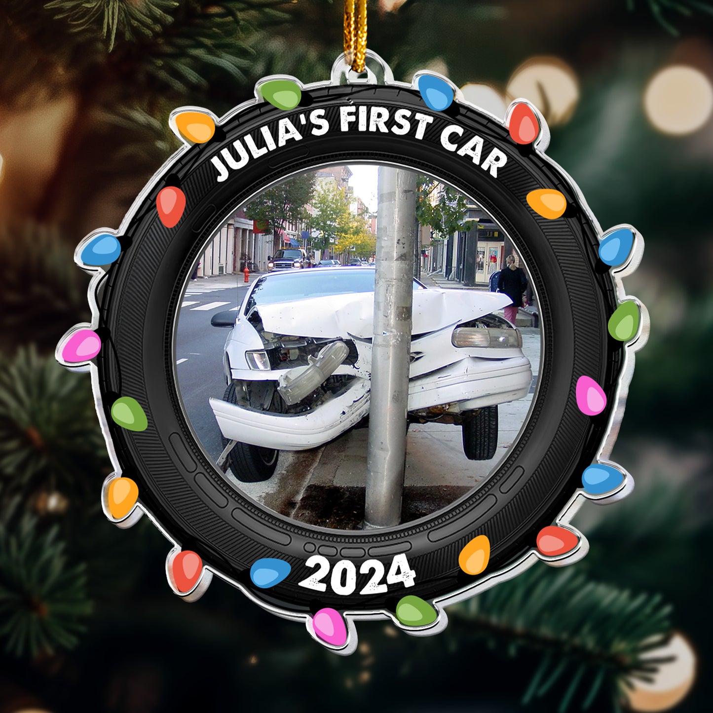 First Car - Personalized Acrylic Photo Ornament