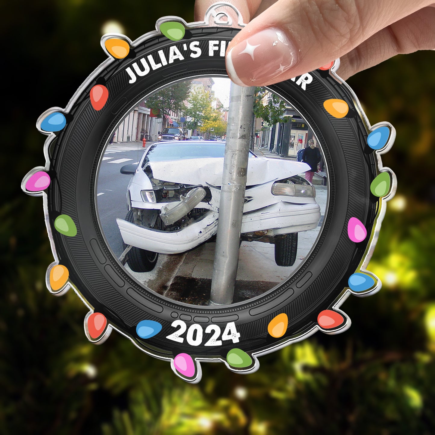 First Car - Personalized Acrylic Photo Ornament