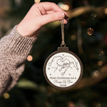 First Christmas As A Family Of Three Four Five Six Christmas 2026 - Personalized Wooden Ornament