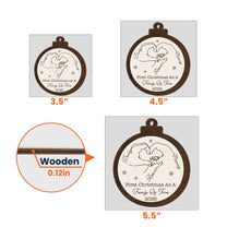 First Christmas As A Family Of Three Four Five Six Christmas 2025 - Personalized Wooden Ornament