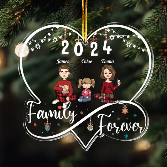 First Christmas As A Family Of Three - Personalized Acrylic Ornament