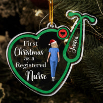 First Christmas As A Nurse - Personalized Acrylic Ornament