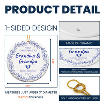 First Christmas As Grandma & Grandpa - Personalized Ceramic Ornament
