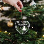 First Christmas As Married Couples - Personalized Heart Glass Ornament