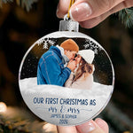 First Christmas As Mr & Mrs Christmas Globe - Personalized Acrylic Photo Ornament