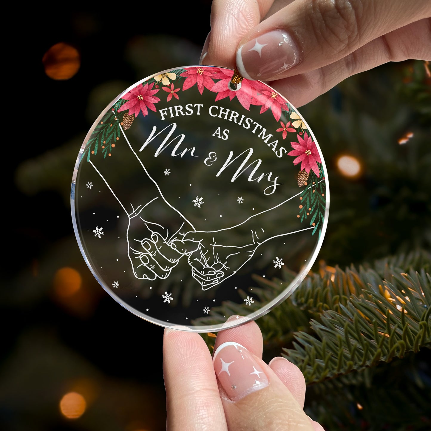 First Christmas As Mr & Mrs - Acrylic Ornament