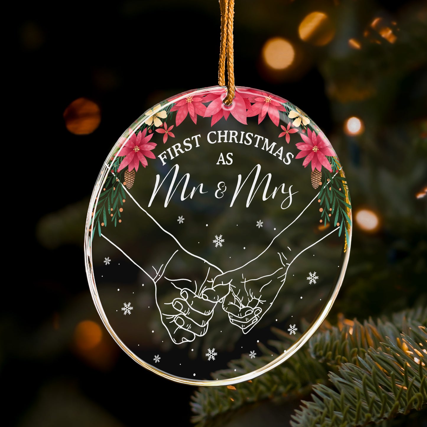 First Christmas As Mr & Mrs - Acrylic Ornament