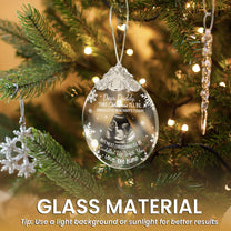 First Christmas Baby Bump Custom Ultrasound - Personalized Glass Photo Ornament With Silver Cap