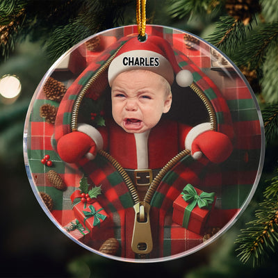 First Christmas Baby Girl Boy Newborn - Personalized Acrylic Photo Ornament