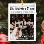 First Christmas Couples Gifts - The Wedding Of The Year - Newlywed Couples - Personalized Acrylic Photo Ornament