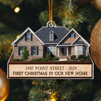 First Christmas In Our New Home Ornament - Personalized Acrylic Photo Ornament