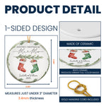 First Christmas Mr & Mrs Wedding Keepsake Engaged - Personalized Ceramic Ornament