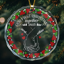First Christmas Together - Personalized Glass Ornament