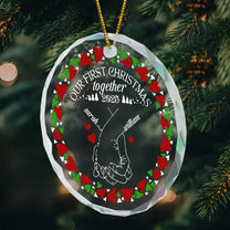 First Christmas Together - Personalized Glass Ornament