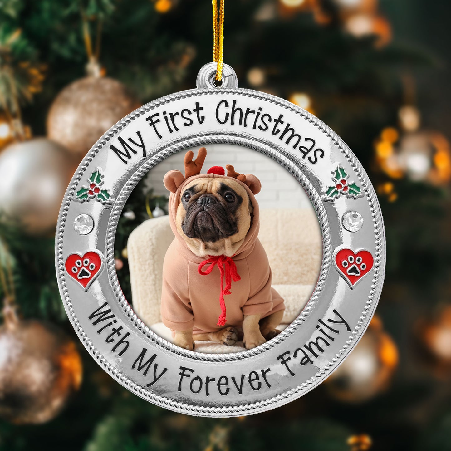 First Christmas With My Forever Family - Personalized Acrylic Photo Ornament