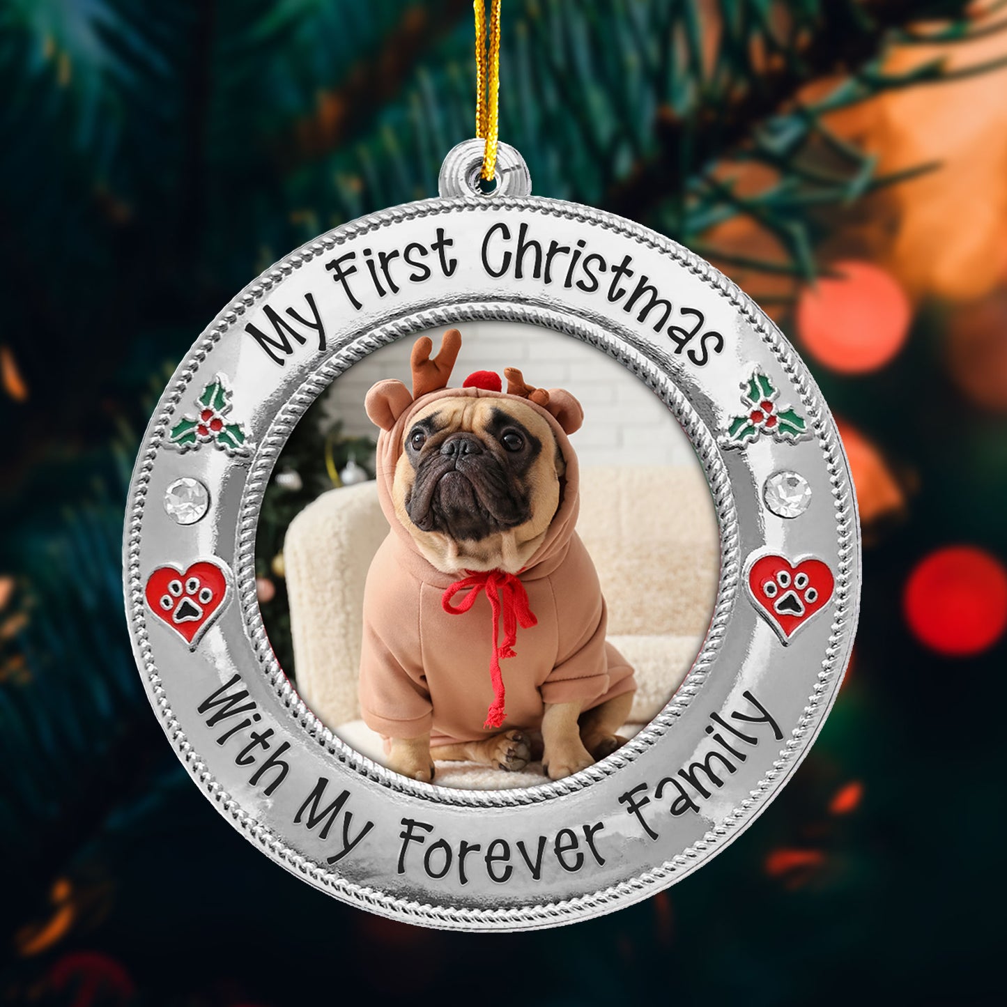 First Christmas With My Forever Family - Personalized Acrylic Photo Ornament