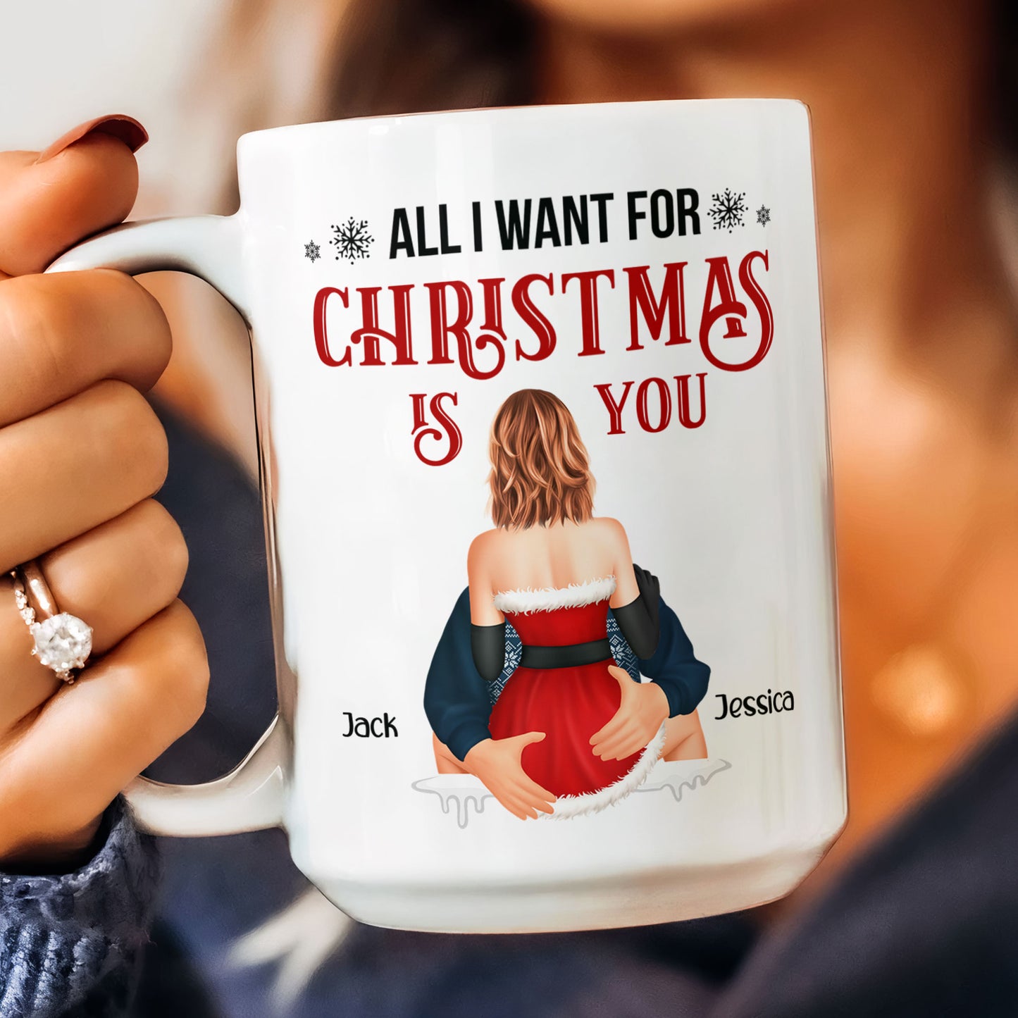 First Christmas With My Hot New Wife - Personalized Mug