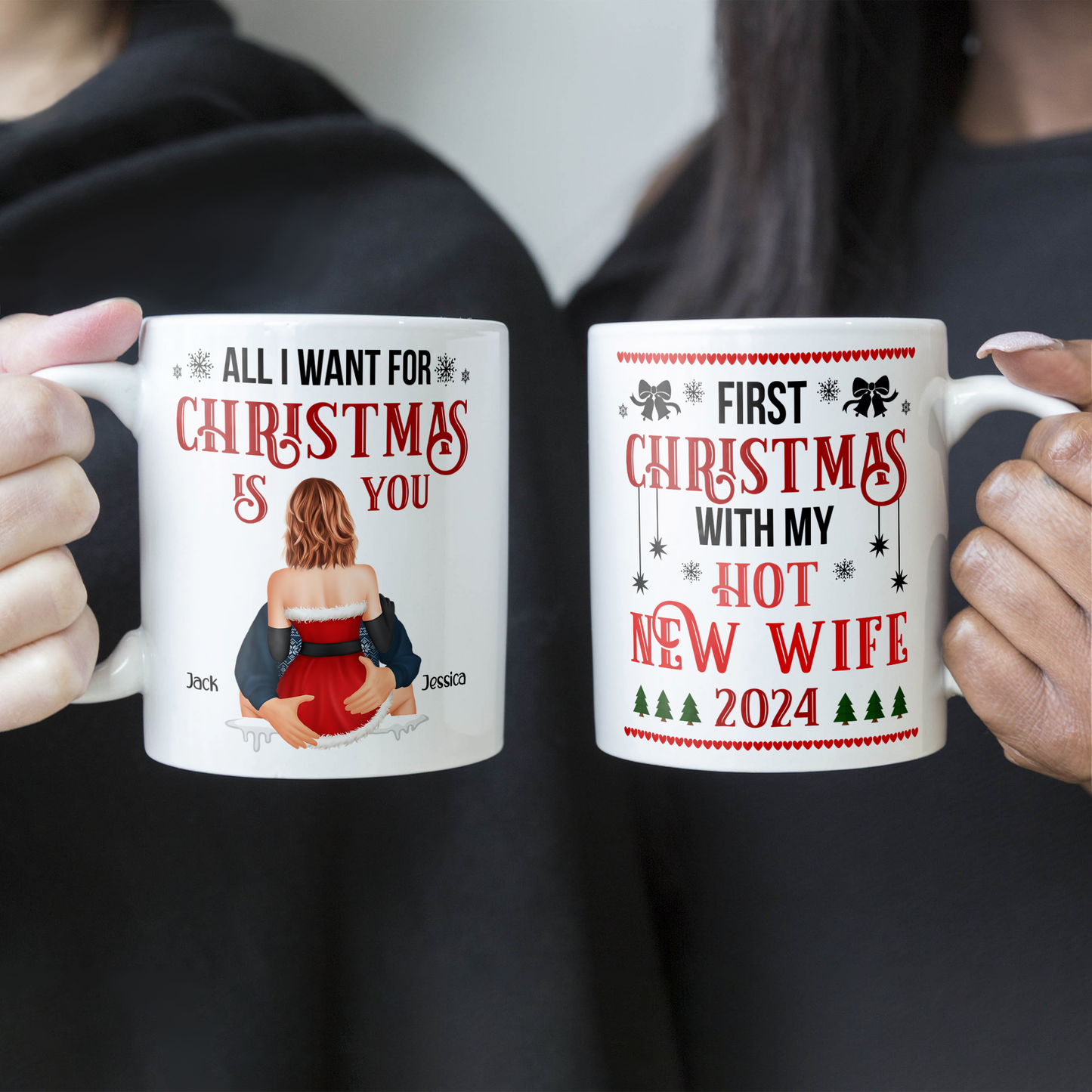 First Christmas With My Hot New Wife - Personalized Mug