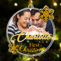 First Christmas of Baby - Personalized Acrylic Photo Ornament