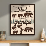 First Dad Now Grandpa - Papa Bear - Custom Wood Plaque