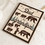 First Dad Now Grandpa - Papa Bear - Custom Wood Plaque
