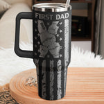 First Dad Now Grandpa - Personalized 40oz Tumbler