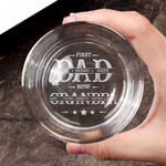 First Dad Now Grandpa - Personalized Engraved Whiskey Glass