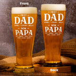 First Dad Now Papa - Personalized Pilsner Glass