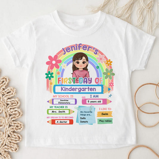 First Day Of School Custom Back To School Gift For Kid - Personalized Shirt