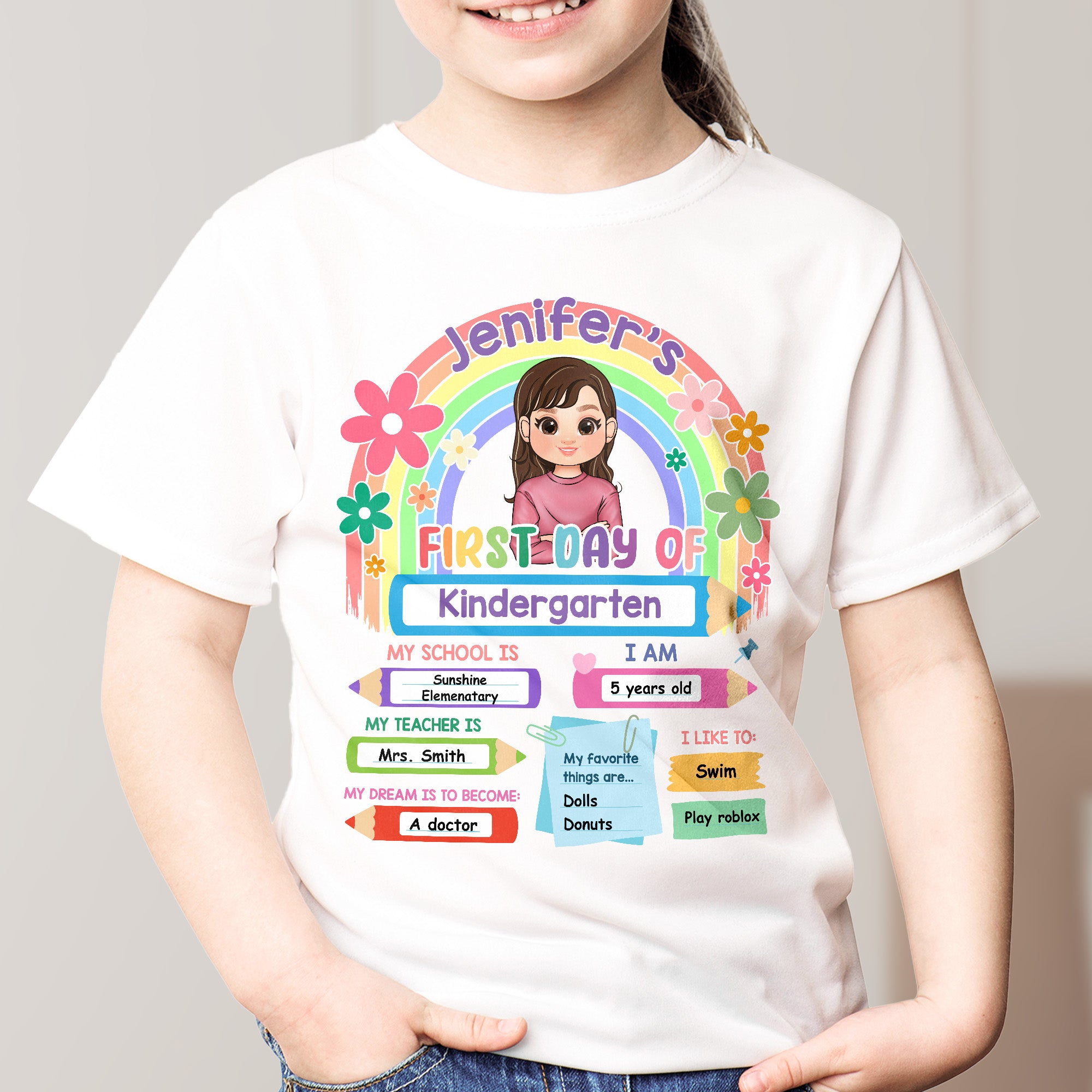 First Day Of School Custom Back To School Gift For Kid - Personalized Shirt