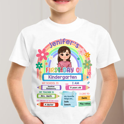 First Day Of School Custom Back To School Gift For Kid - Personalized Shirt