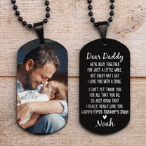 First Father Day Gift We've Been Together - Personalized Photo Dog Tag Necklace