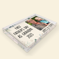 First Father's Day As Grandpa - Personalized Rectangle Acrylic Plaque